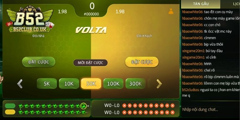 Luật chơi Volta MD5 tại cổng game B52