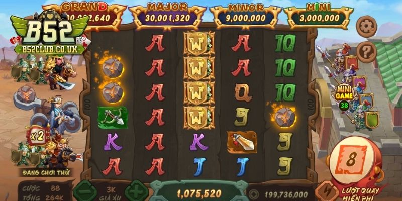 Quy tắc chơi slot Mãnh Tướng trực quan, dễ tiếp cận