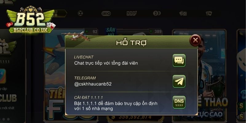 Tổng hợp các phương thức liên hệ B52 hỗ trợ hiện nay